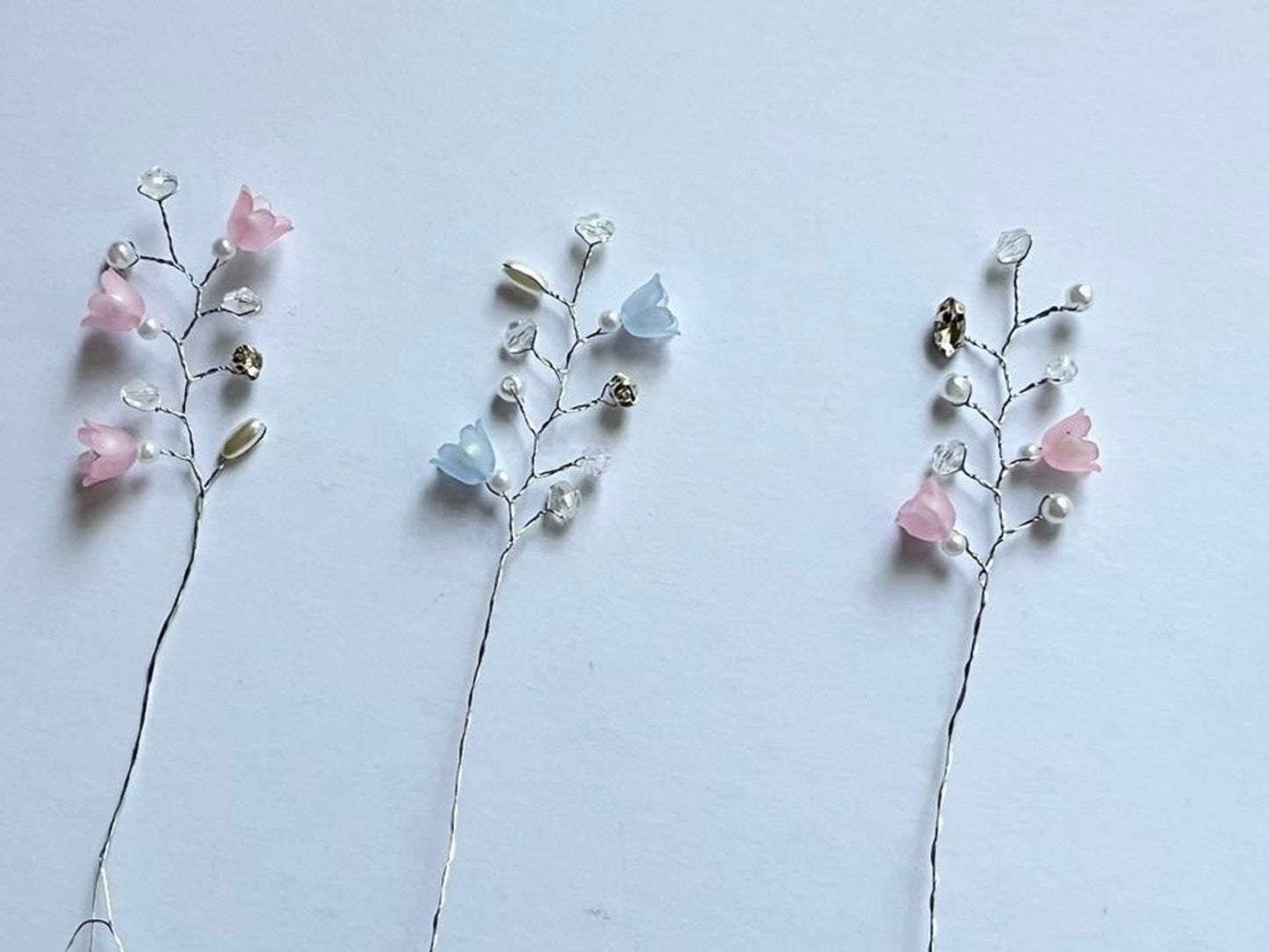 5 Stems / Crystal Bead Leaf Spray  FS001