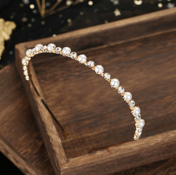 Rose Gold, Silver Colour / Crystal Wedding Headband  TS1885