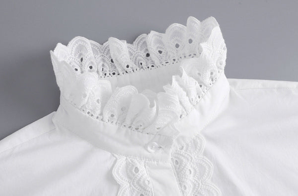 Off White Fake Collar, Off White Elegant Lace Fake Collar, False Collar, Removable Collar B645(K)