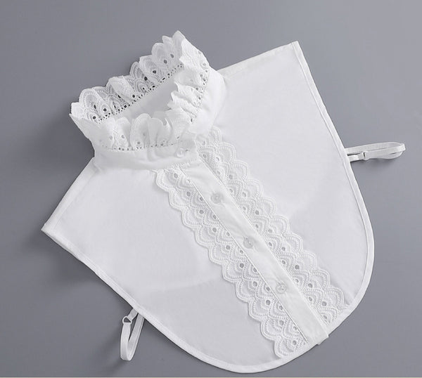 Off White Fake Collar, Off White Elegant Lace Fake Collar, False Collar, Removable Collar B645(K)