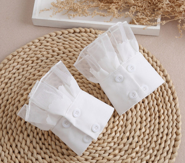 Off White  Fake Cuffs, Fake Sleeve Cuffs, False Wrist Cuffs, Removable Wrist Cuffs  SC040(K)