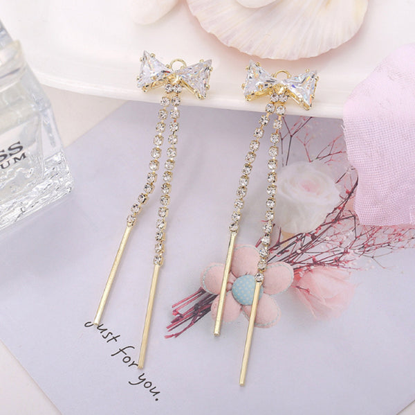 10 pcs / Crystal Earrings Connector Embellishments  E01