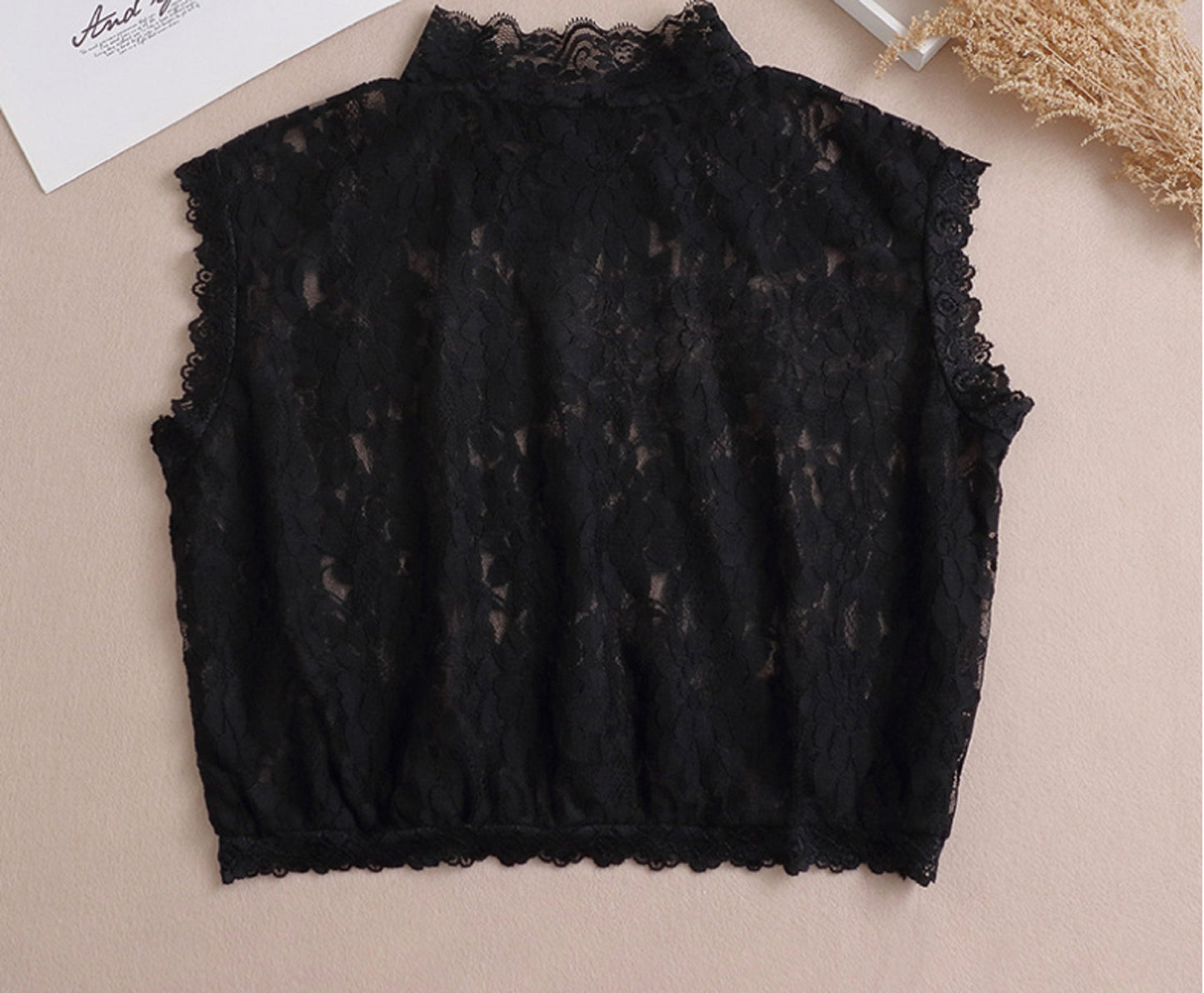 Off White Fake Lace Collar, False Collar, Removable Collar  B657(K)