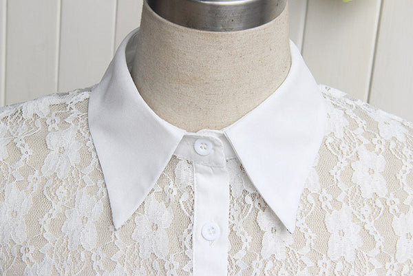 Off White, Black / Fake Lace Collar   B1(E)