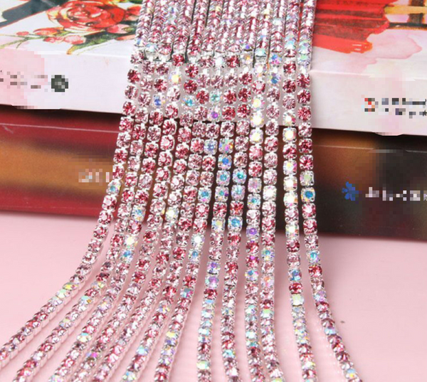 3 Meters / 2.5mm / AB Crystal Chain  C21