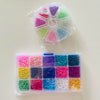 2 sets / 10.5 x 29.5cm / Clear Heart Ball, Rice Beads