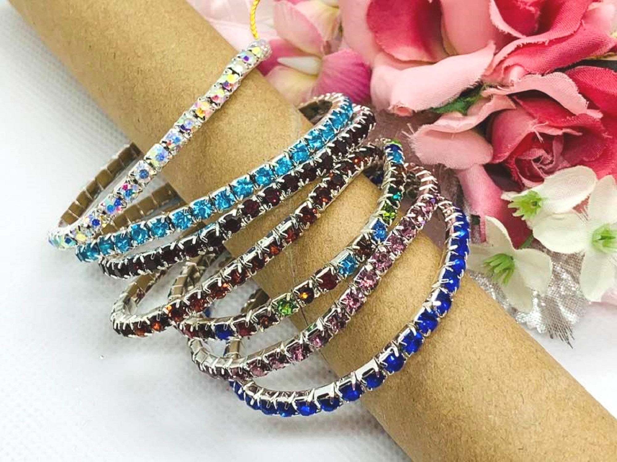 20 pcs / Elastic Mix Crystal Stretch Bracelet BC073