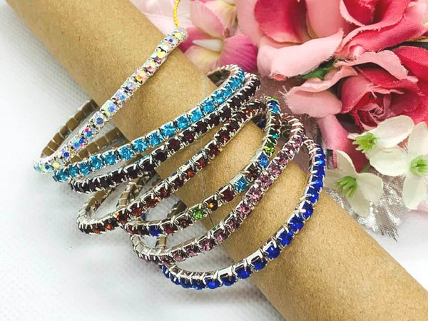 20 pcs / Elastic Mix Crystal Stretch Bracelet BC073