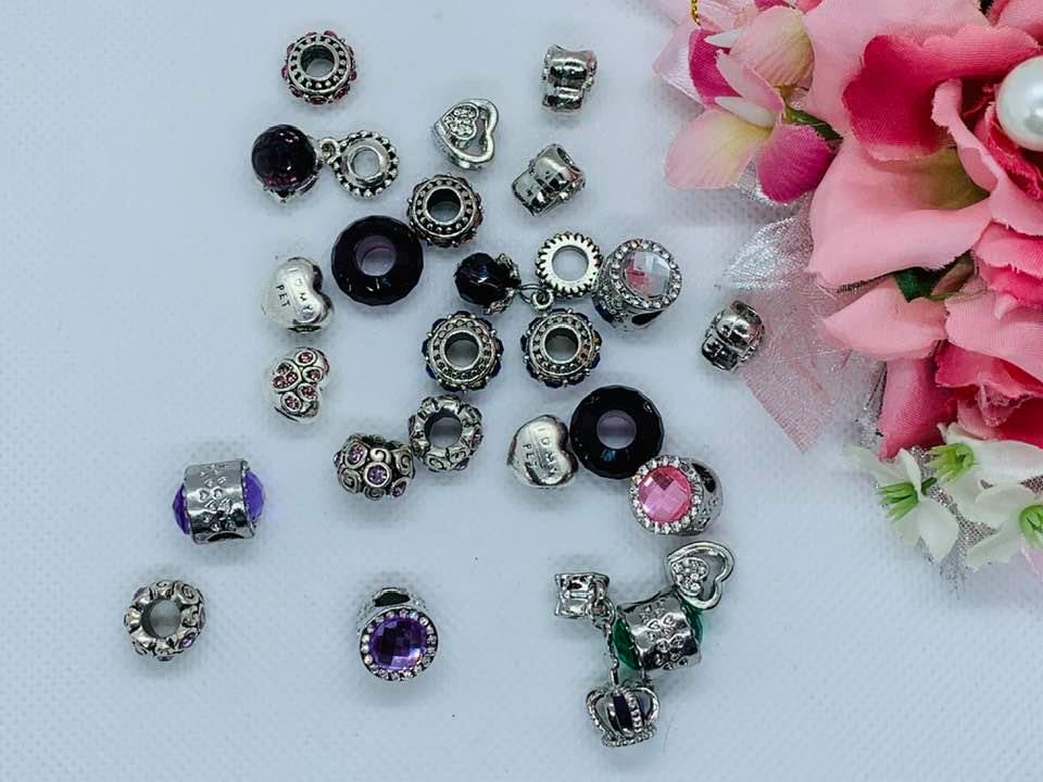 30 pcs Mixed Style Big Hole Tibetan Style Spacer Beads