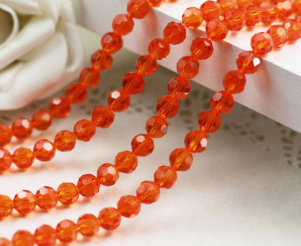 70 pcs / 8mm, 10mm / Round Faceted Glass Beads