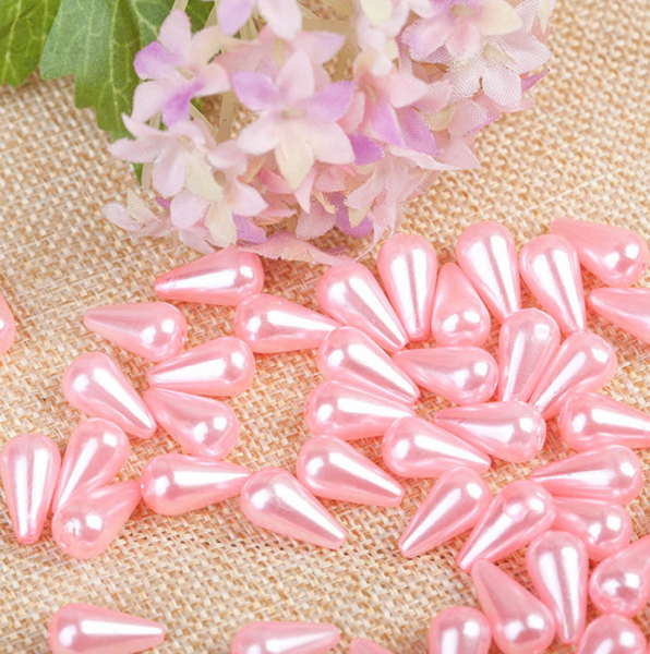 100 pcs / Assorted Colours Teardrop Beads, Jewellery Making