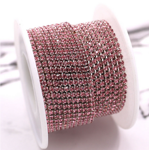 3 Meters / 2.5mm / Rhinestone Diamante Chain C23