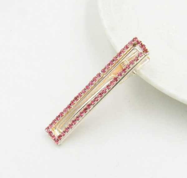 2 pcs / Crystal Hair Clip   CC015