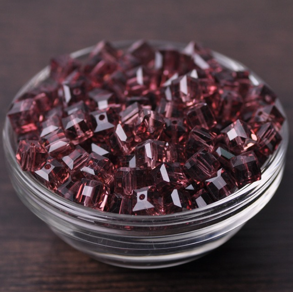 20 pcs / Square Cube Glass Beads   P01