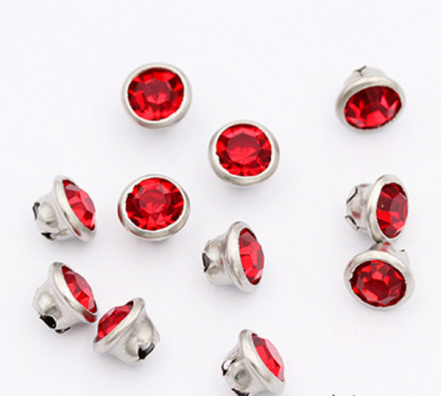 (S64S)  50 Pcs / 5mm Sew On Silver No Claw Round Rhinestone