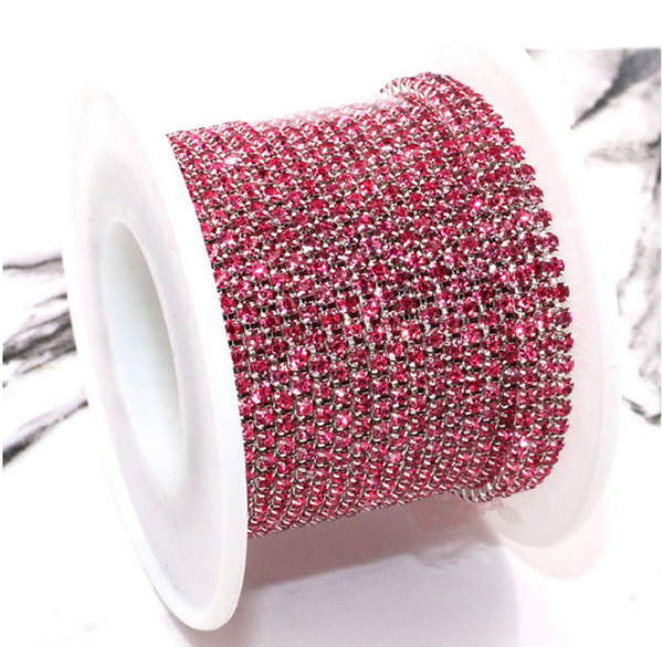 3 meters / 2.5mm / Rhinestone Diamante Chain C23