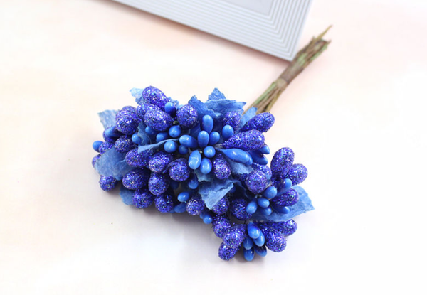 10 Stems / Mini Glitter Flower Stamens   SF029