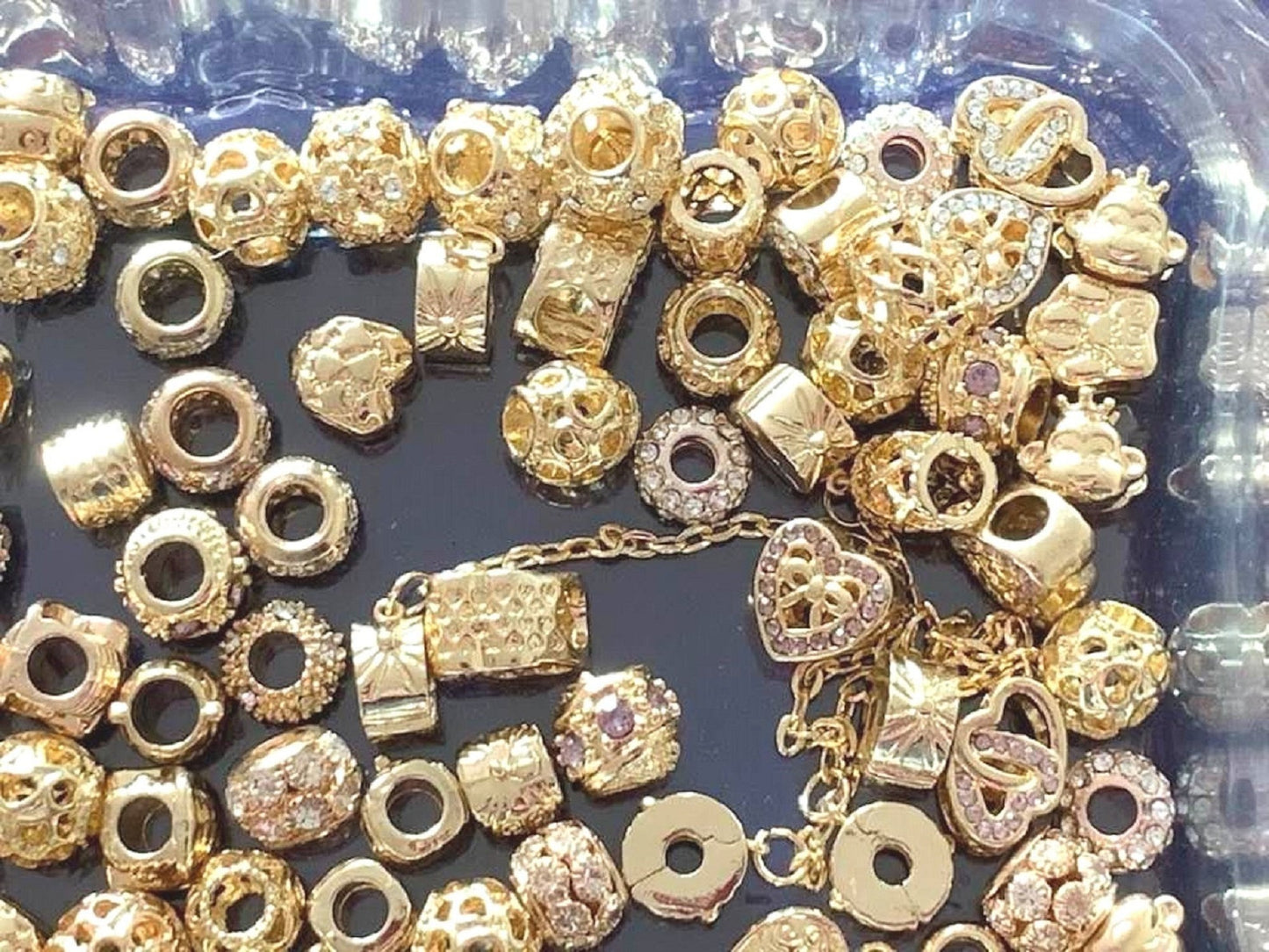 30 pcs Mixed Style Big Hole Tibetan Style Spacer Beads