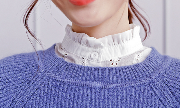 Cotton Fake Collar, Wrist Cuffs, False Collar, Removable Collar  B675(K)