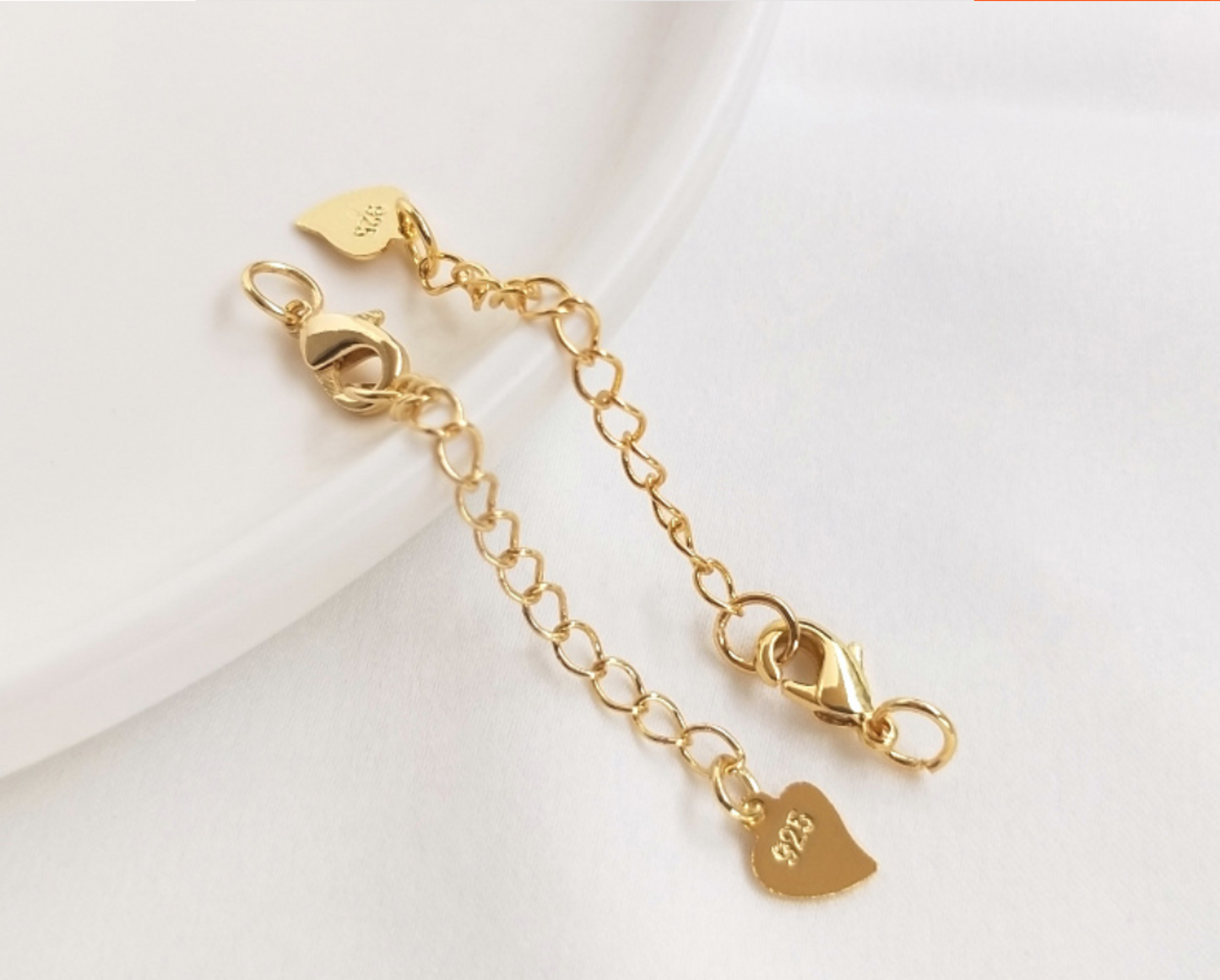 (EK102) 5 pcs / Gold Plated Extension with clasp