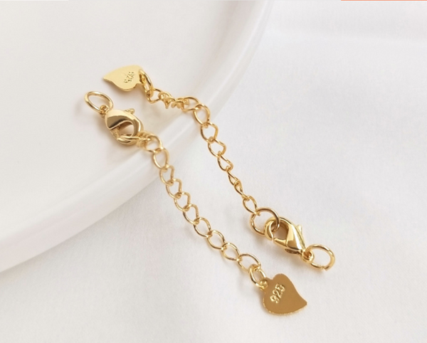 5 pcs / Gold Plated Extension with clasp  EK102