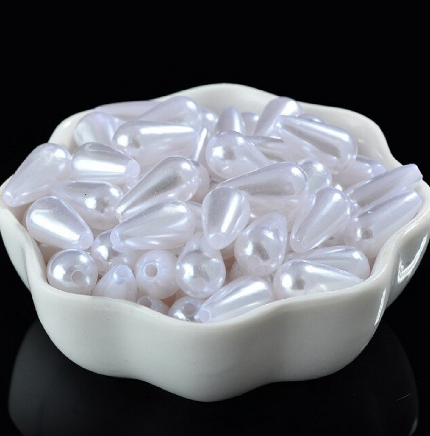 100 pcs / Assorted Colours Teardrop Beads, Jewellery Making