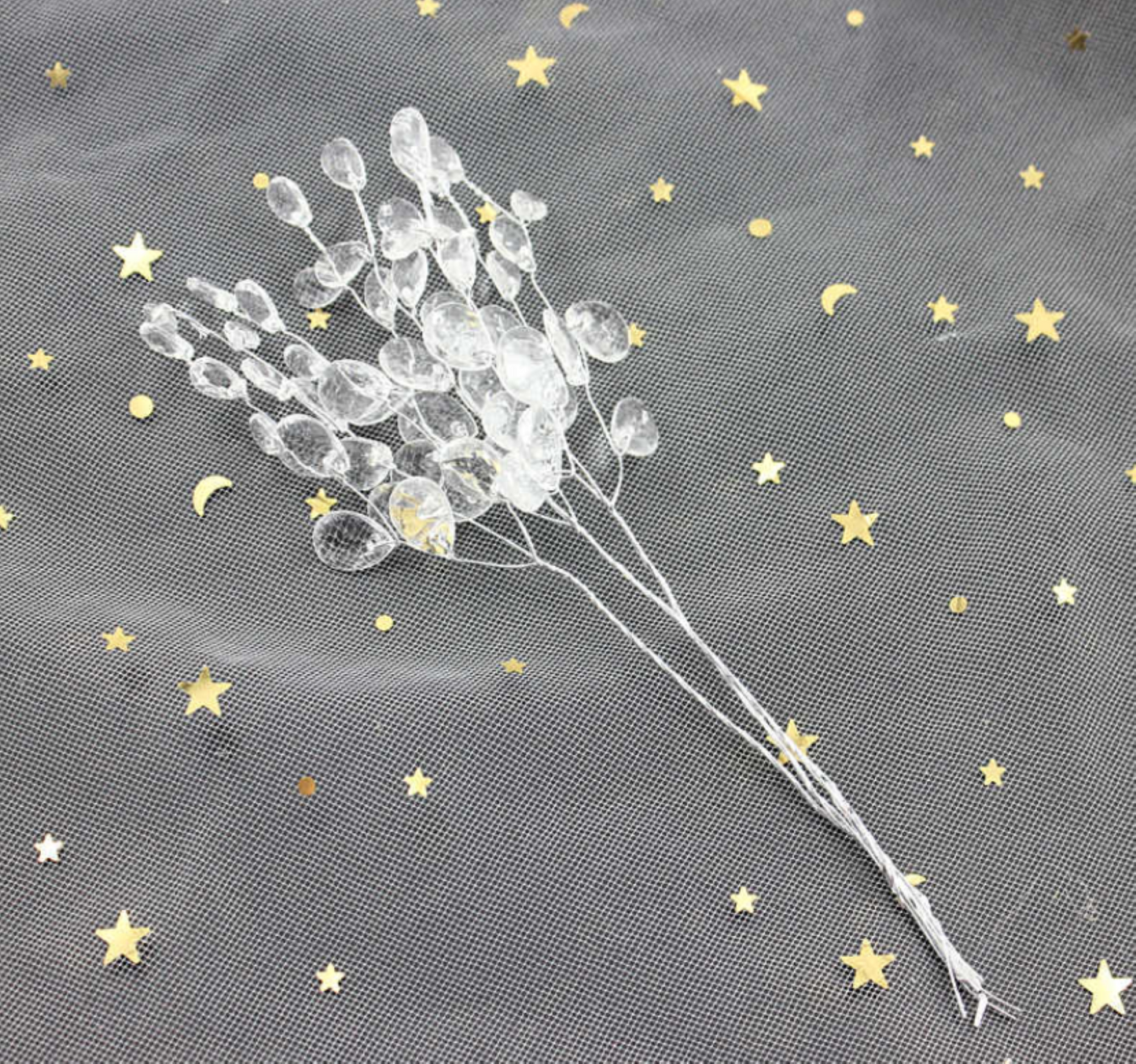 10 Stems / Crystal Bead Leaf Spray  FS40