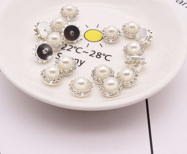 50 Pcs / 10mm / Silver Base Sew On Rhinestone  S10S